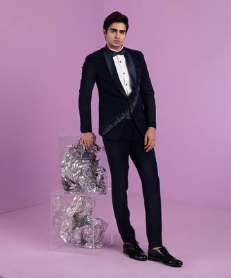 Navy Falling Star Tuxedo Set 4