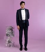 Navy Cosmic Tuxedo Set