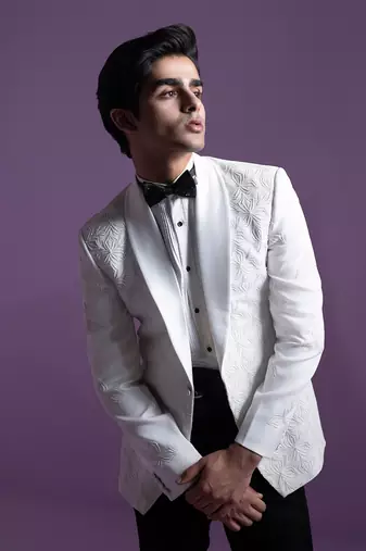 White Spotlight Tuxedo Set