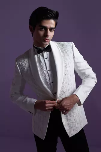 White Spotlight Tuxedo Set