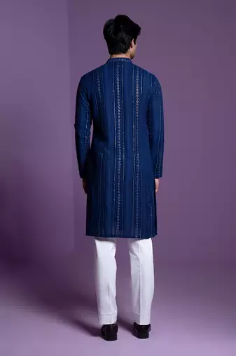 Midnight blue kurta set
