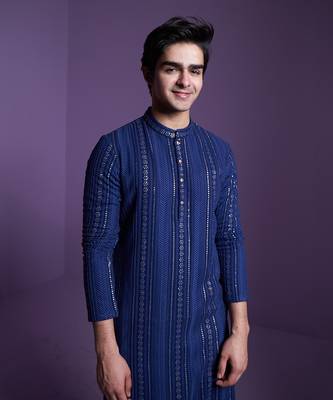 Midnight blue kurta set 5