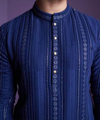 Midnight blue kurta set 6