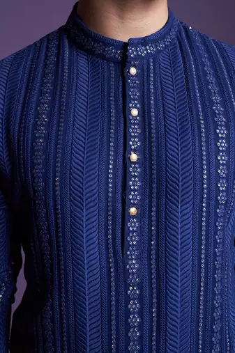 Midnight blue kurta set