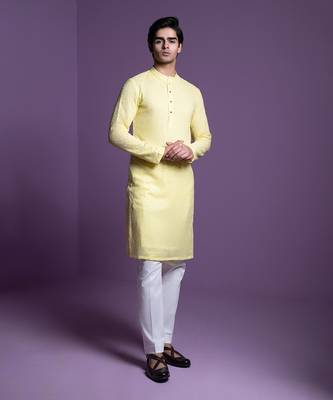 Lemon yellow Kurta set 1
