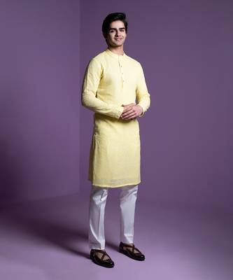 Lemon yellow Kurta set 2