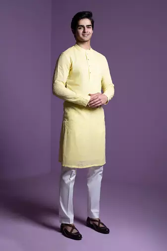 Lemon yellow Kurta set