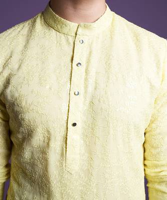 Lemon yellow Kurta set 6