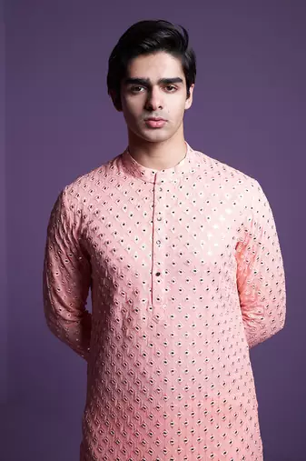Coral kurta Set
