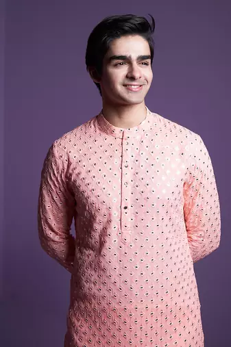 Coral kurta Set