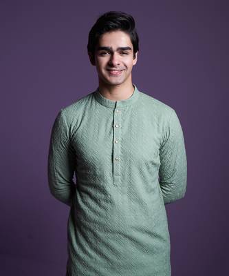 Sage Green Brush Kurta set 4