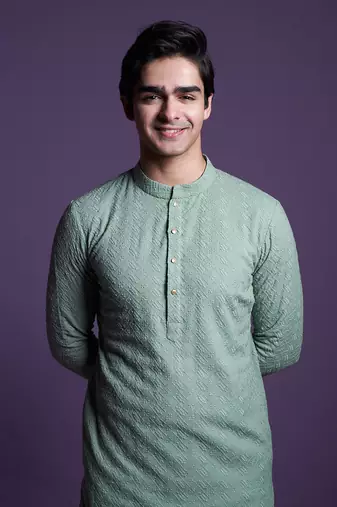 Sage Green Brush Kurta set