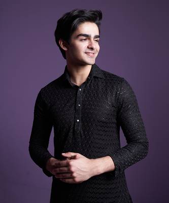 Black Kurta set 4