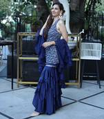 Tahira Blue layered sharara Set