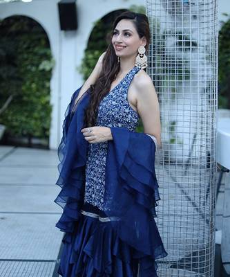 Tahira Blue layered sharara Set 2