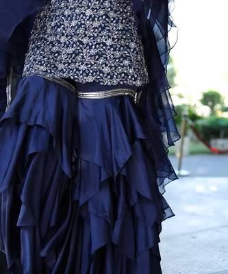 Tahira Blue layered sharara Set 3