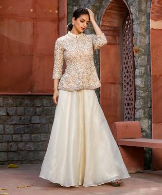 Amina Ivory Sharara Set 1