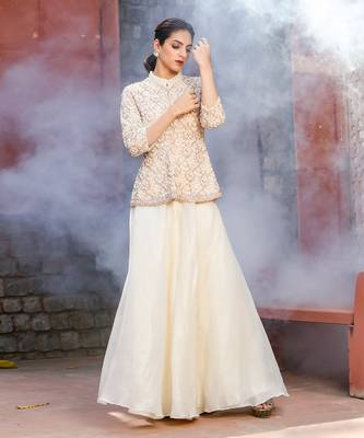 Amina Ivory Sharara Set 2