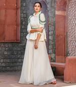 Meher Ivory Embellished Sharara Set