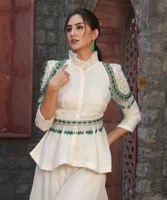 Meher Ivory Embellished Sharara Set 2