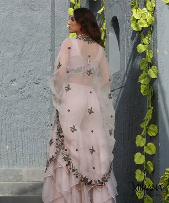 Peach Serena Layered Garara Set 4