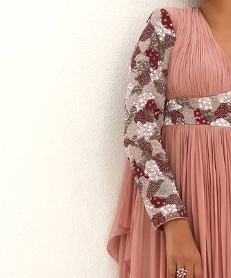Rosanne Rose pink Embroidered Gown 4