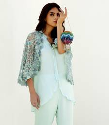 Seagreen Celeste Embroidered Pant Set