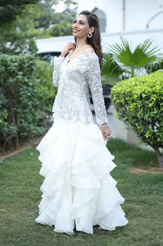 Alia White skirt set