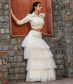 White Dina Biker Jacket Set