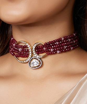 Royal Red Polki Choker 2