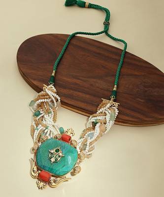 Bold Green & Multi Colour Necklace 3