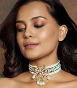 Elegant White & Green Necklace