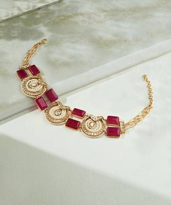 Red & White Polki Choker 3