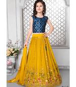 Wedding Designer Yellow Fox Georgette Lehenga choli