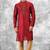 Maroon embroidered brocade kurta-pajama