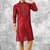 Maroon embroidered brocade kurta-pajama