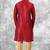 Maroon embroidered brocade kurta-pajama