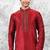 Maroon embroidered brocade kurta-pajama