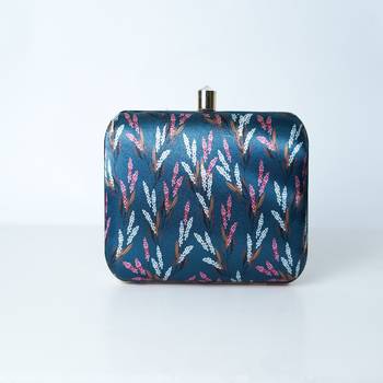 TURQUOISE BLUE  WITH MULTI COLOR  BEADED/SEQUINS WORK HAND EMBROIDED CLUTCH CUM SLING BAG 2