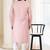 Pink printed cotton kurta-pajama