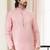 Pink printed cotton kurta-pajama