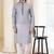 Grey printed cotton kurta-pajama