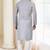 Grey printed cotton kurta-pajama