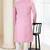 Pink printed cotton kurta-pajama