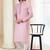 Pink printed cotton kurta-pajama