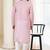 Pink printed cotton kurta-pajama