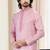 Pink printed cotton kurta-pajama