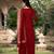 Trendmalls Maroon Satin Embroidered Cotton Party Wear Kurta Pant with Dupatta Salwar Suit Set
