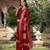 Trendmalls Maroon Satin Embroidered Cotton Party Wear Kurta Pant with Dupatta Salwar Suit Set