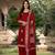 Trendmalls Maroon Satin Embroidered Cotton Party Wear Kurta Pant with Dupatta Salwar Suit Set